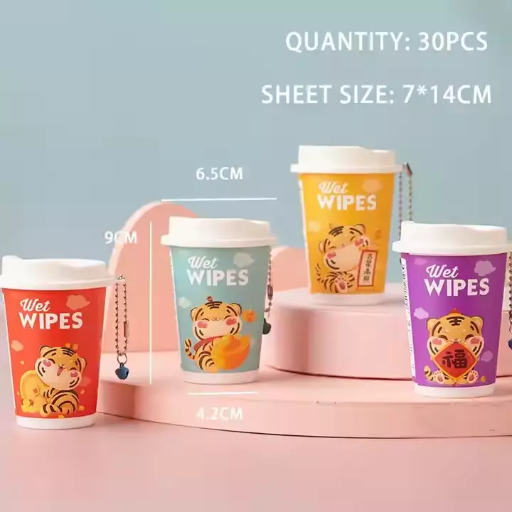ミニは濡れたワイプができます
